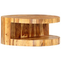 Round Coffee Table 25.6"x11.8" Solid Sheesham Wood I9668