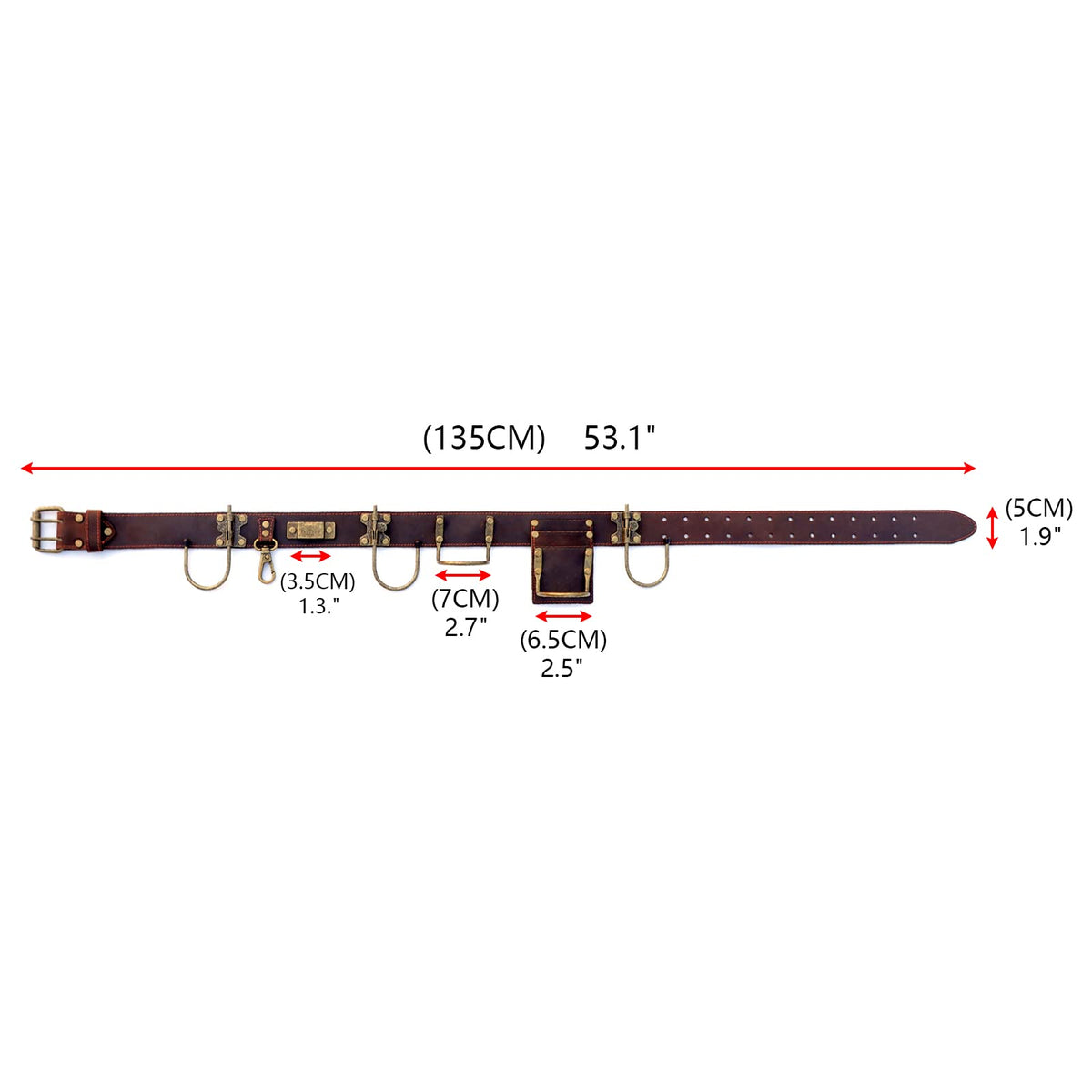 Adjustable Tool Belt with 2 Tool Pocket U630