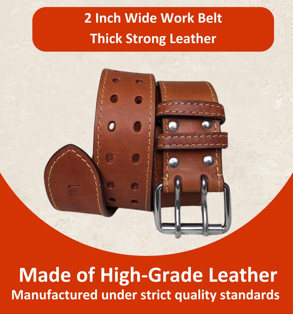 2" Wide Oil-Tanned Leather Tool Belt I72575