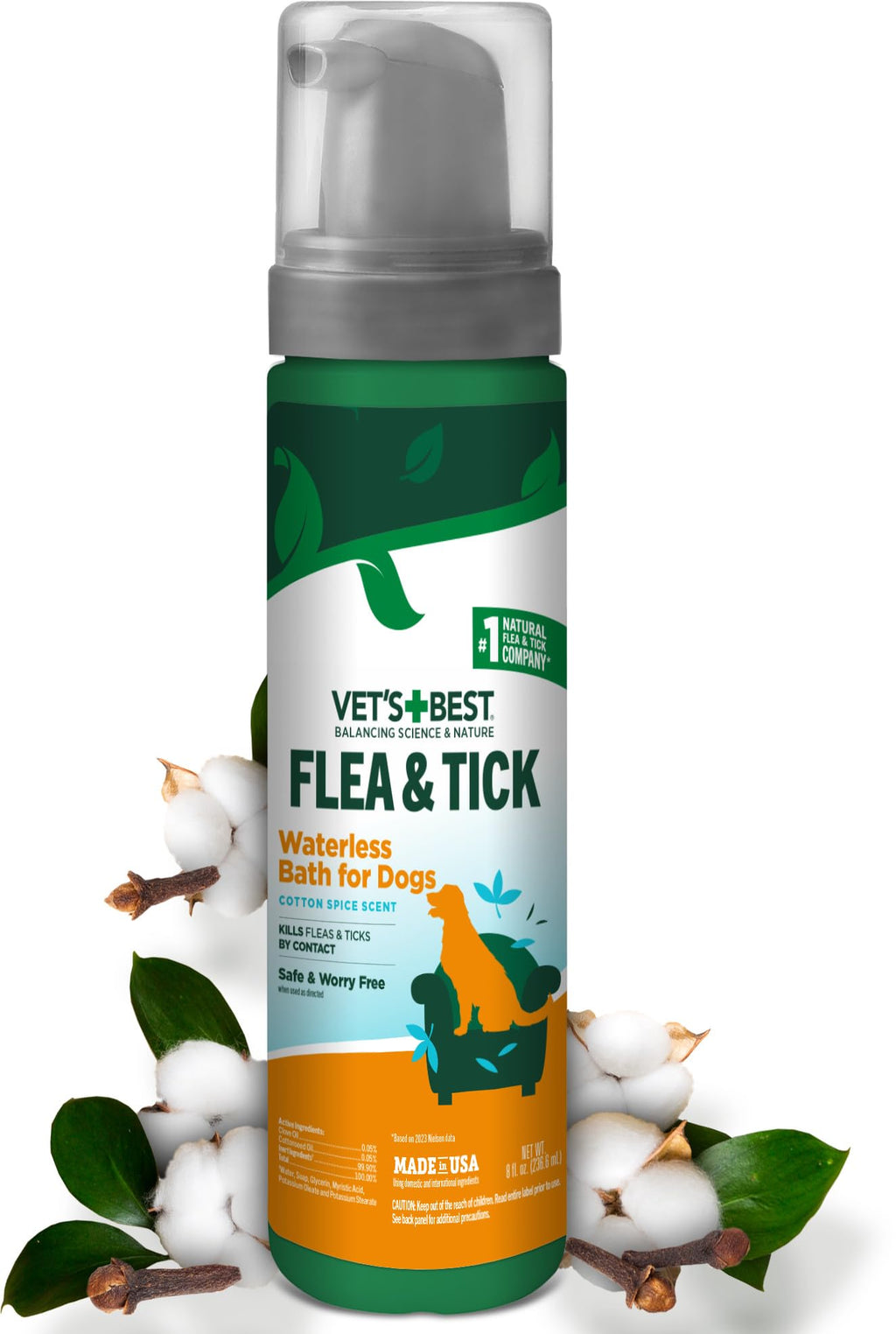 Waterless Flea & Tick Bath for Dogs 8 oz E418955