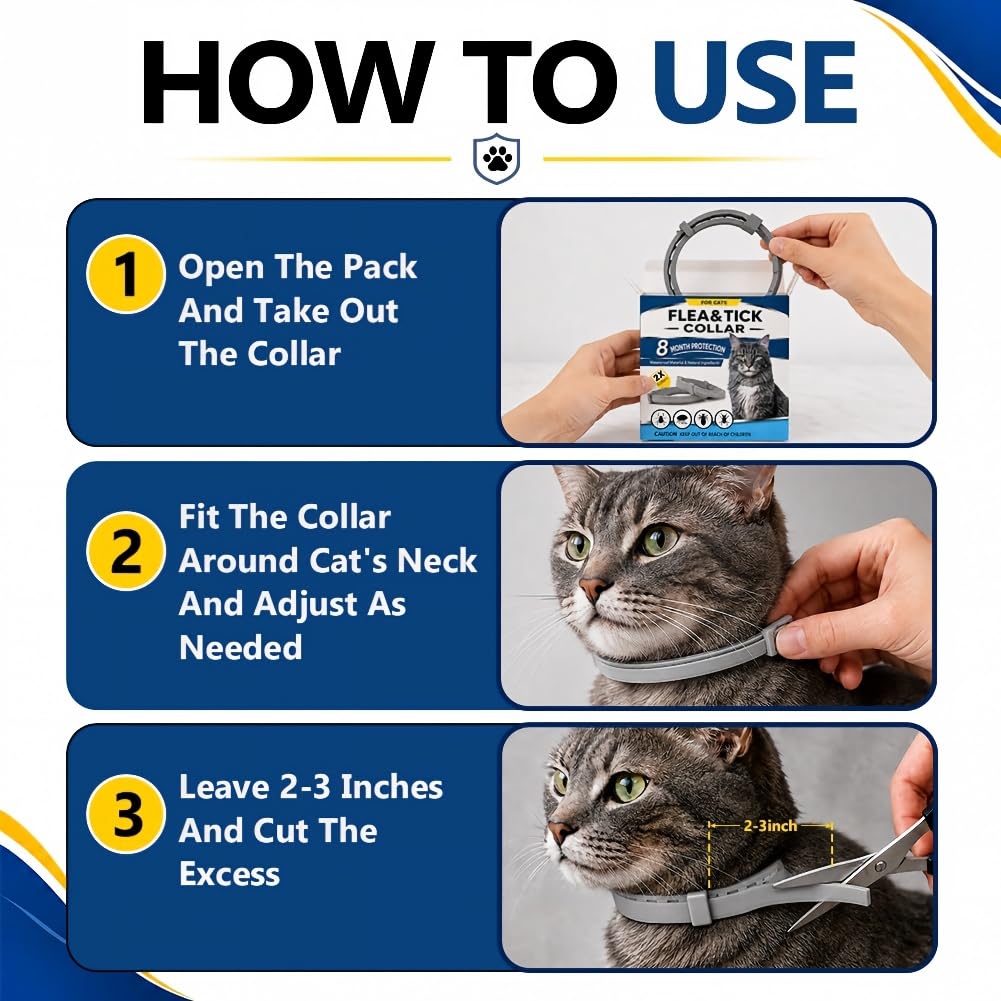 Flea & Tick Collar for Cats 4 Pack J817