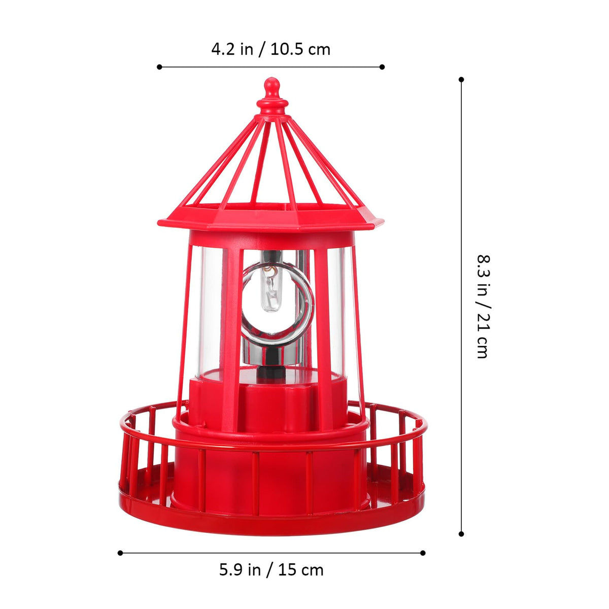 Solar Powered Rotating Lighthouse Garden Light Z256025