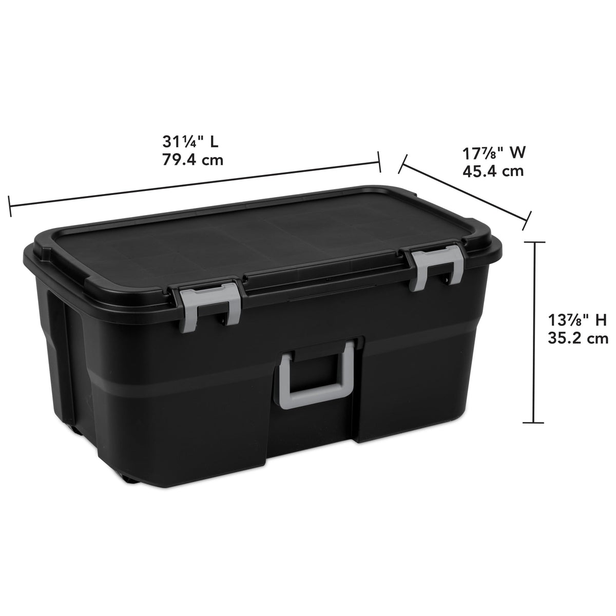 22 Gallon Rolling Storage Trunk with Wheels and Handle A40492