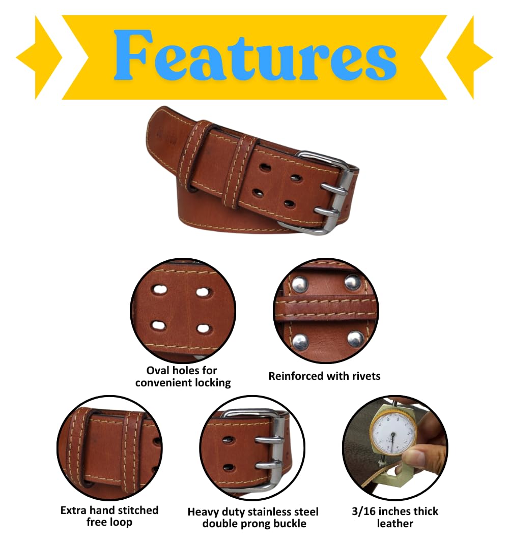 2" Wide Oil-Tanned Leather Tool Belt I72575