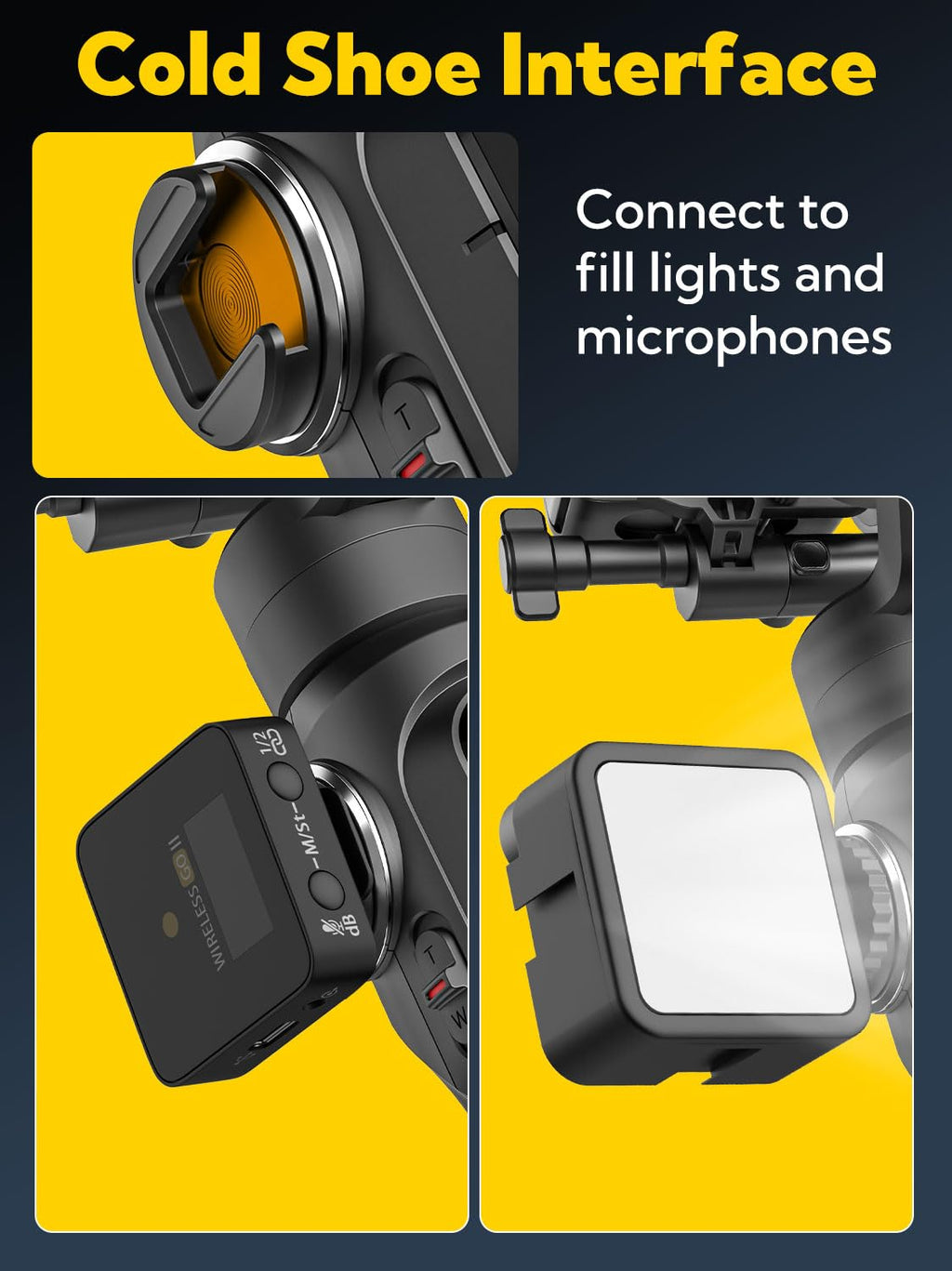 3-axis Handheld Gimbal Stabilizer with Extension Rod H127