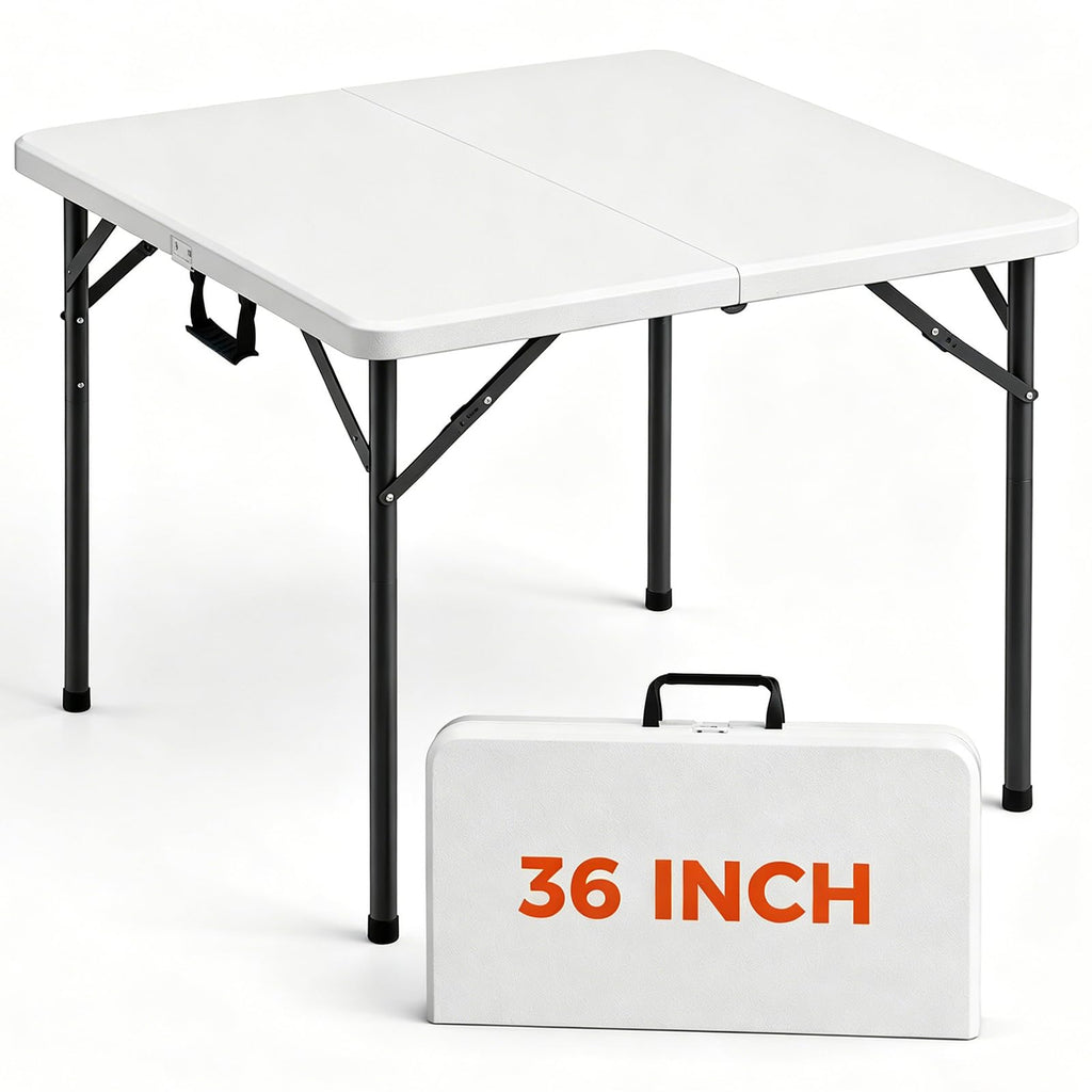 36 Inch Square Folding Card Table with Carrying Handle D305
