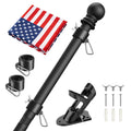 6FT Heavy Duty Tangle Free Steel Flag Pole Kit with 3x5 USA Flag I9497