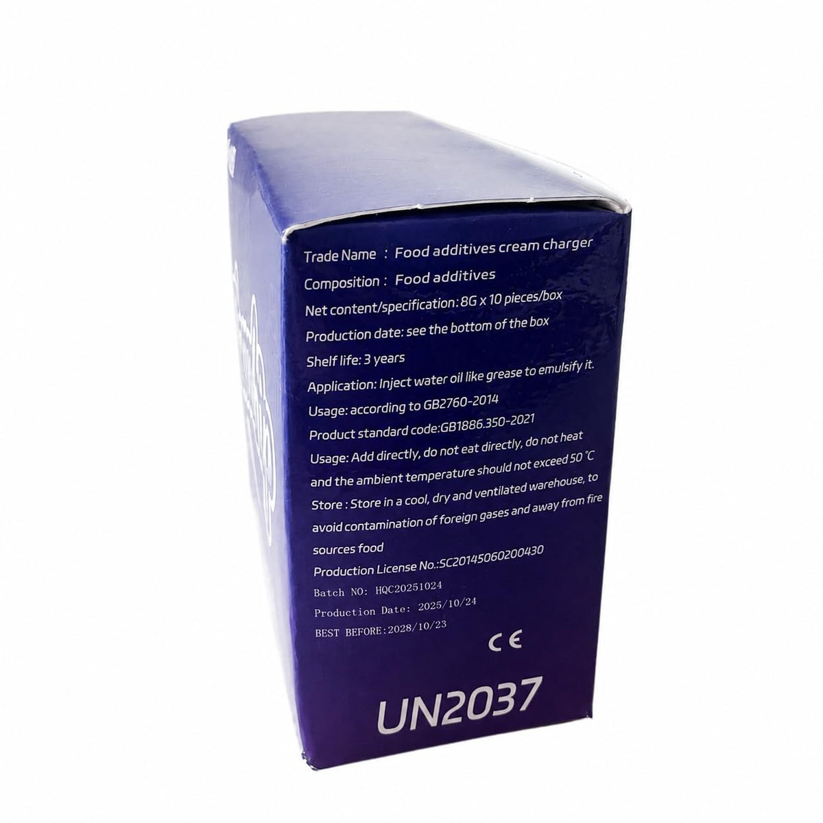 Whipped Cream Charger 10-Pack 8g Nitrous Oxide Cartridges B33207
