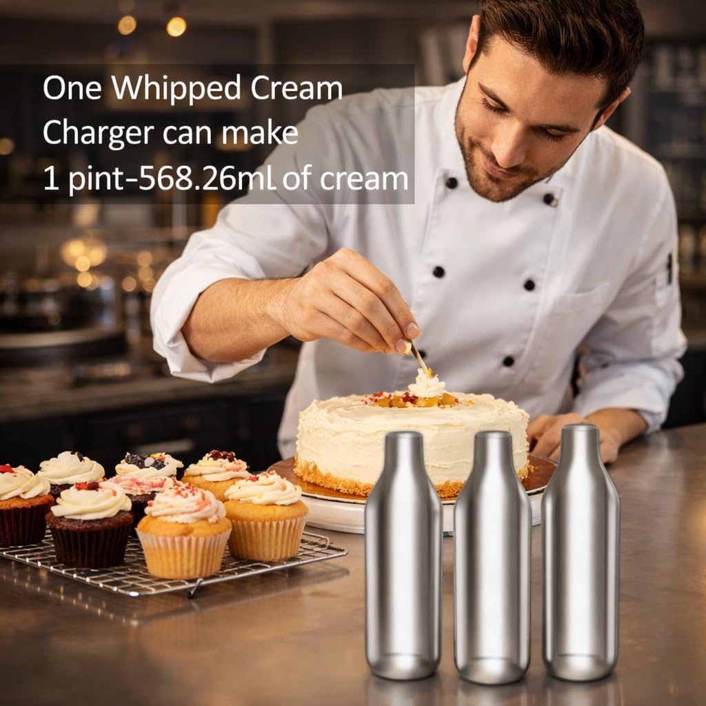 Whipped Cream Charger 10-Pack 8g Nitrous Oxide Cartridges B33207