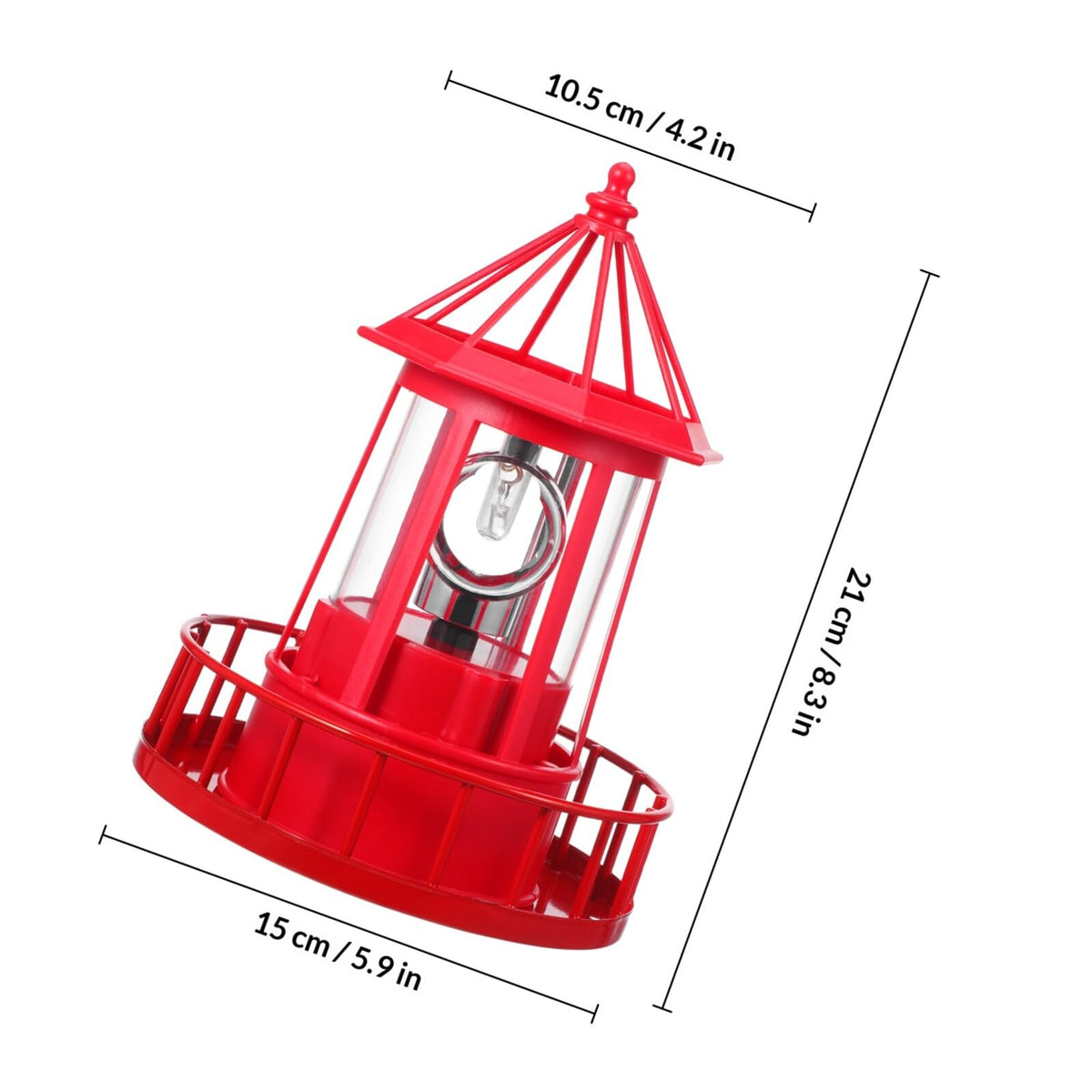 Solar Powered Rotating Lighthouse Garden Light Z256025