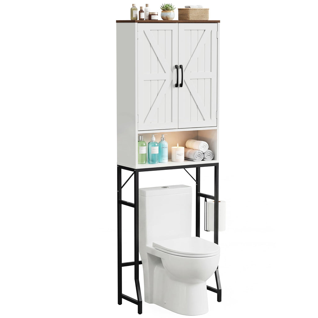 White Over The Toilet Storage Cabinet T826
