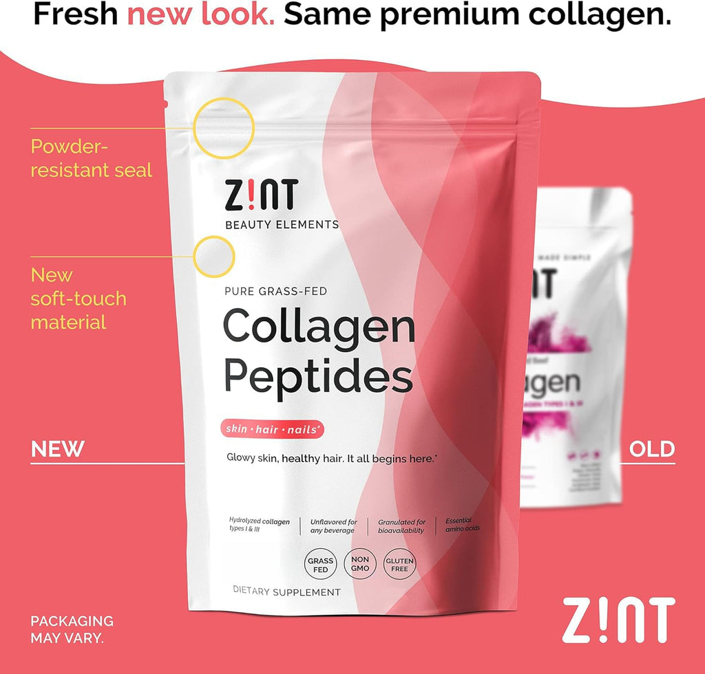 Collagen Peptides Powder 32 oz Grass-Fed Hydrolyzed Type I & III Unflavored E97003
