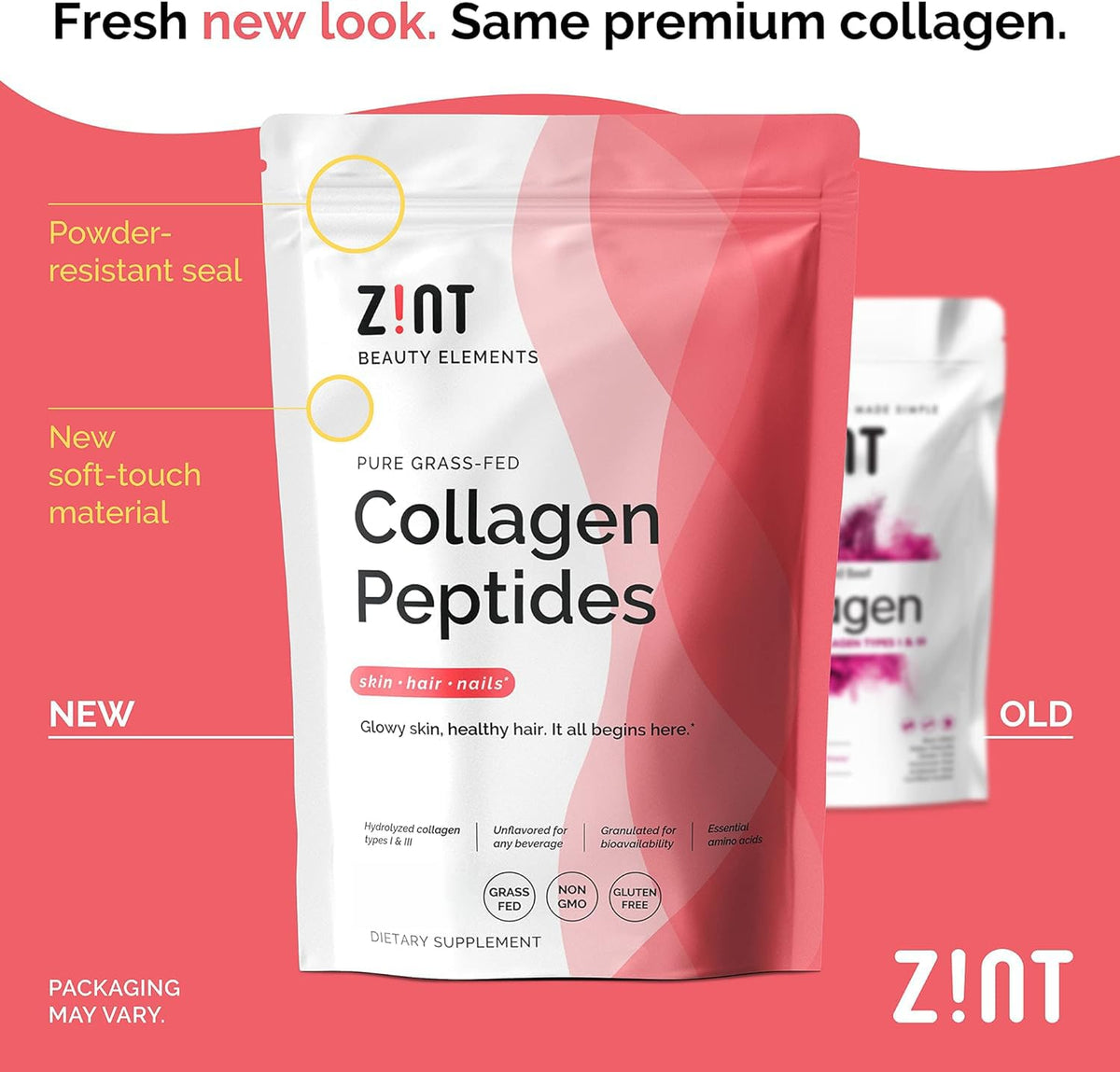 Collagen Peptides Powder 32 oz Grass-Fed Hydrolyzed Type I & III Unflavored E97003