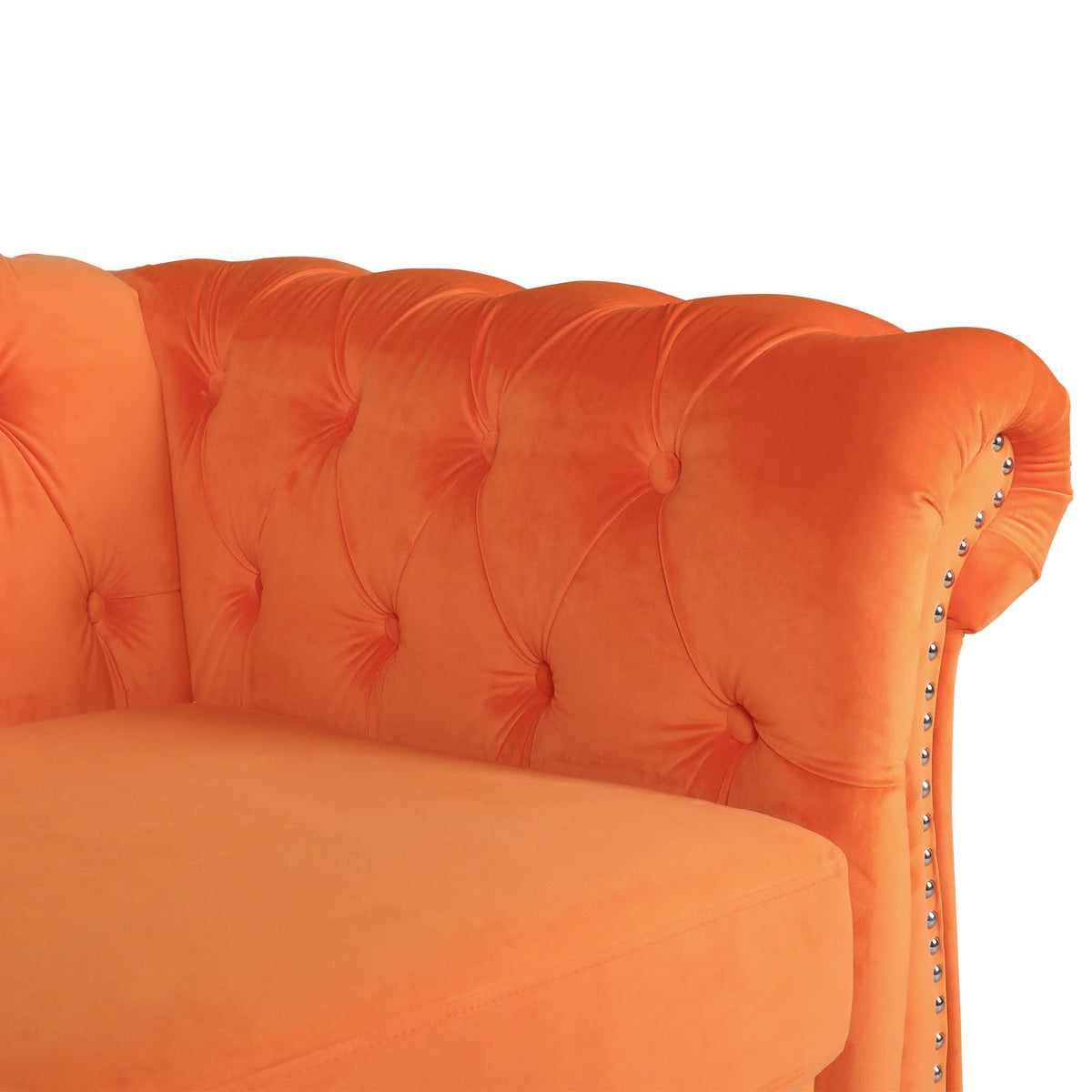 Orange Velvet 2 Seater Sofa U818685