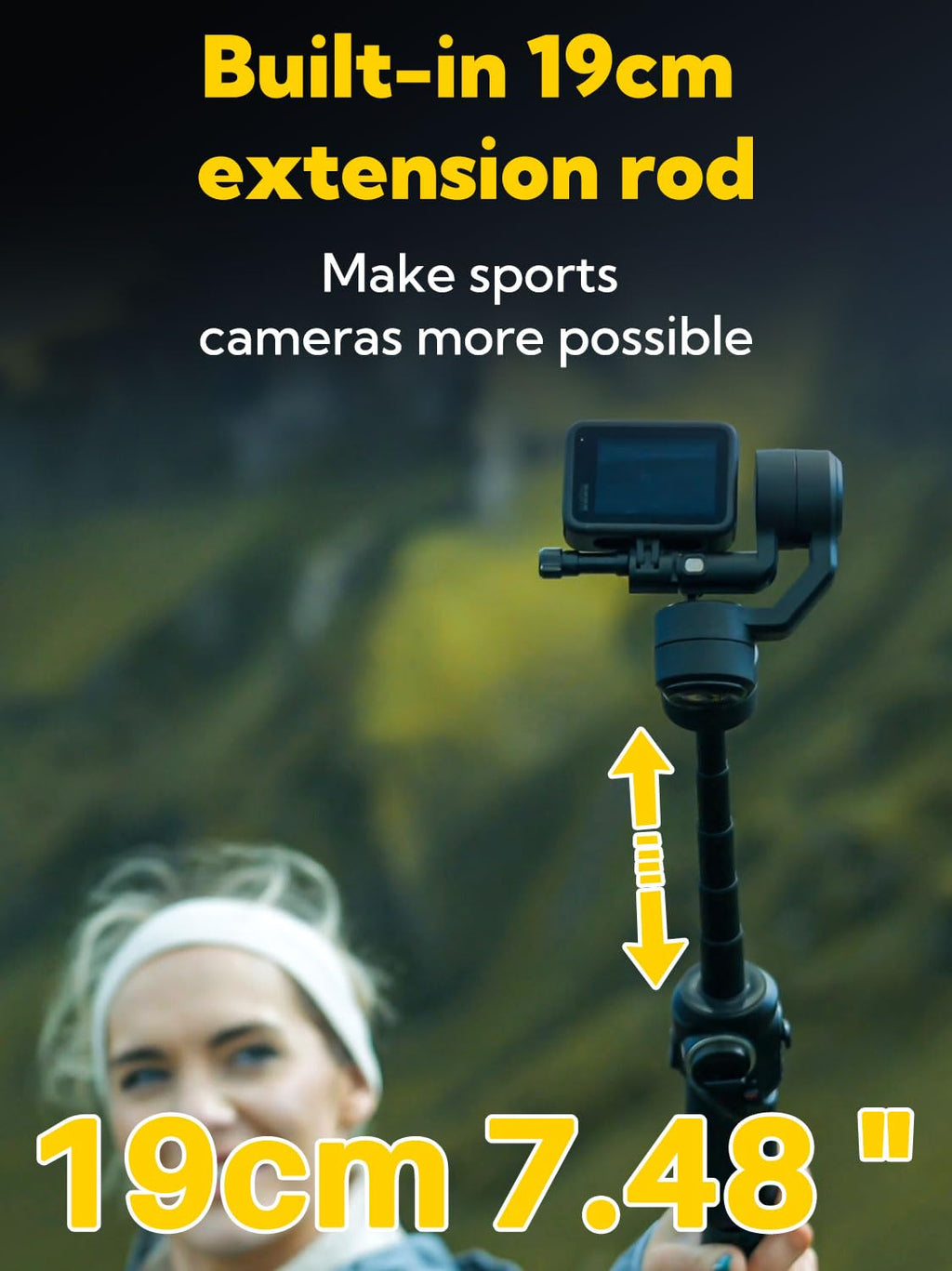 3-axis Handheld Gimbal Stabilizer with Extension Rod H127