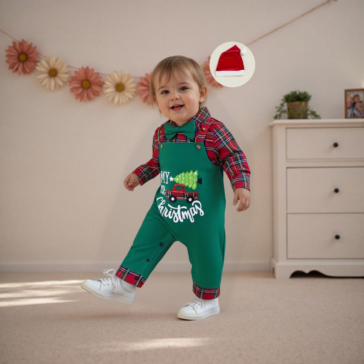 Striped Romper Overalls Pants Set Z36659