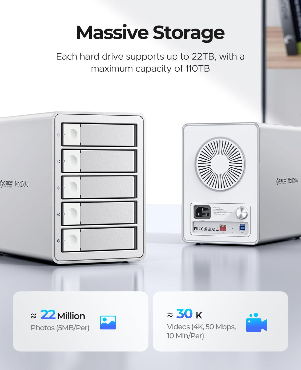 5 Bay RAID External Hard Drive Enclosure Q998978