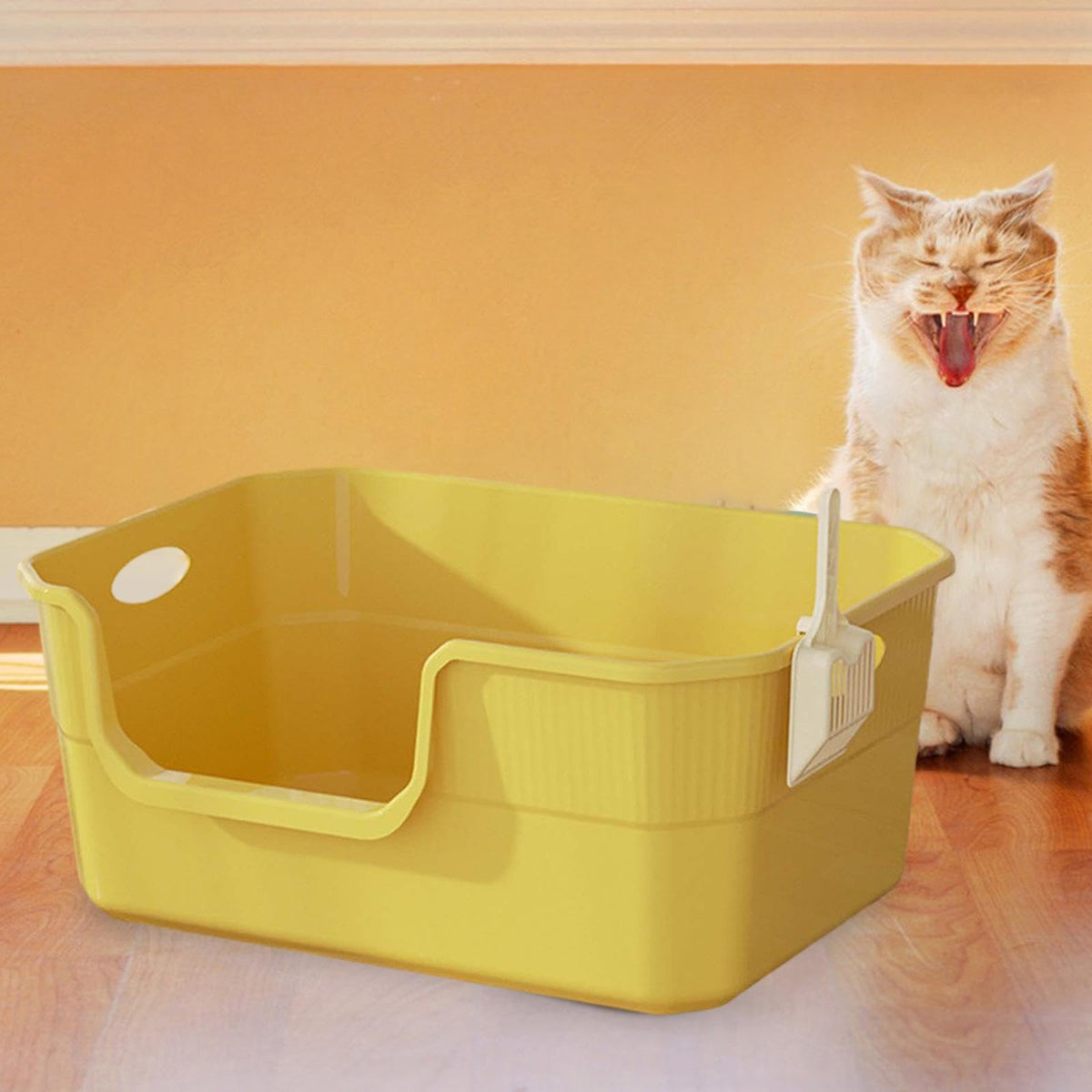 Open Top Cat Litter Tray with High Sides PP Y53209