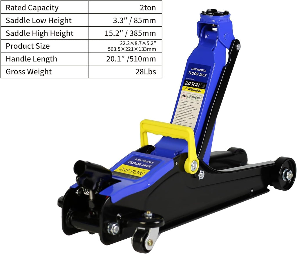2 Ton Low Profile Hydraulic Floor Jack S8470