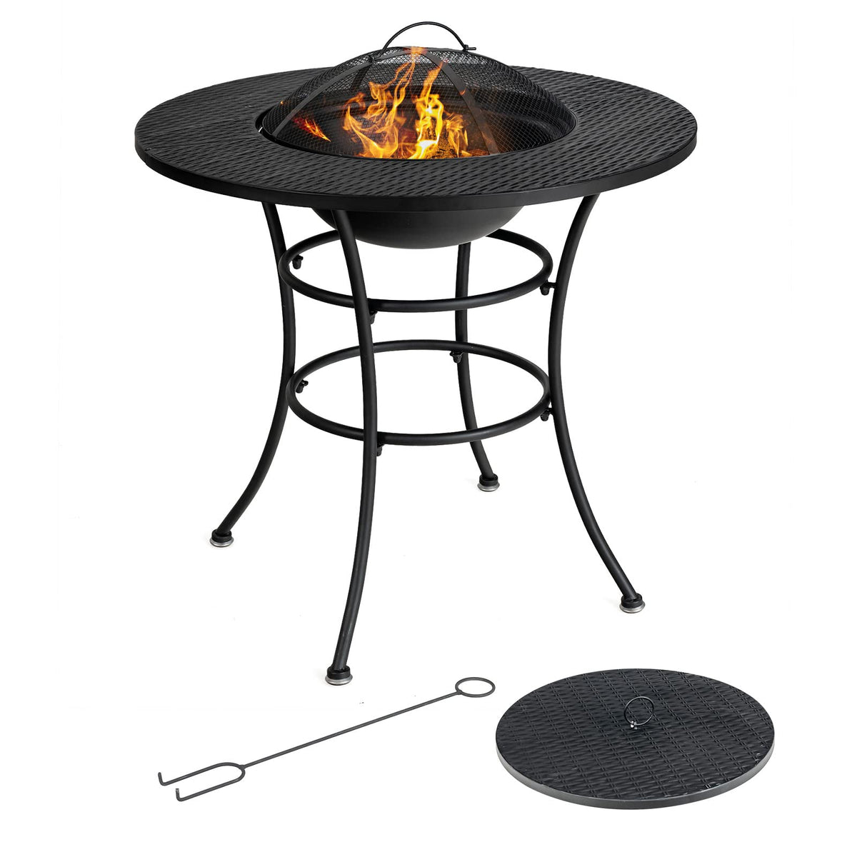 4-in-1 Outdoor Fire Pit Dining Table K3051