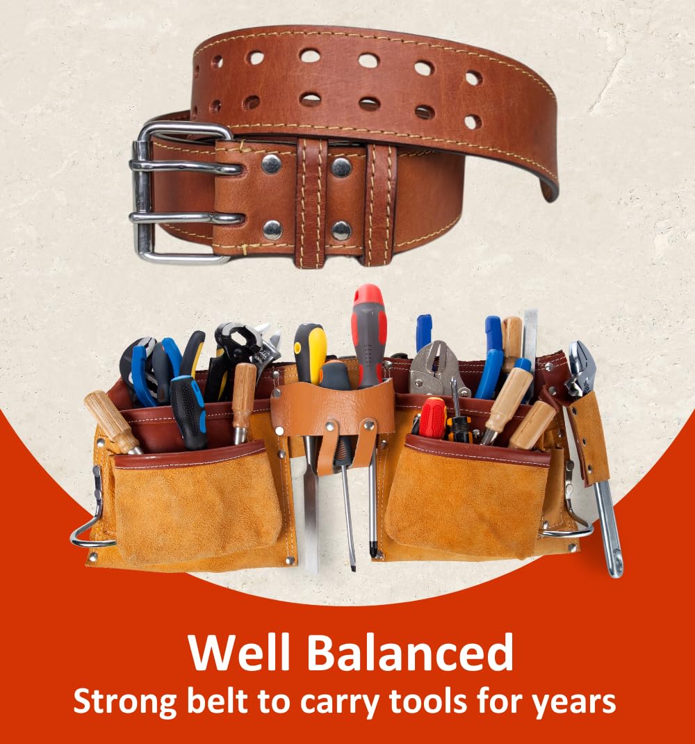 2" Wide Oil-Tanned Leather Tool Belt I72575