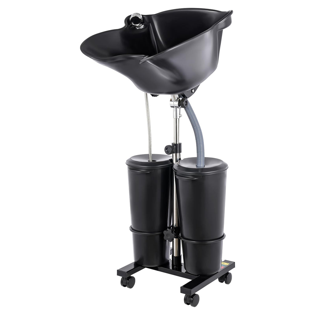 Black Portable Shampoo Bowl with 2 Bucket U455