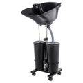 Black Portable Shampoo Bowl with 2 Bucket U455