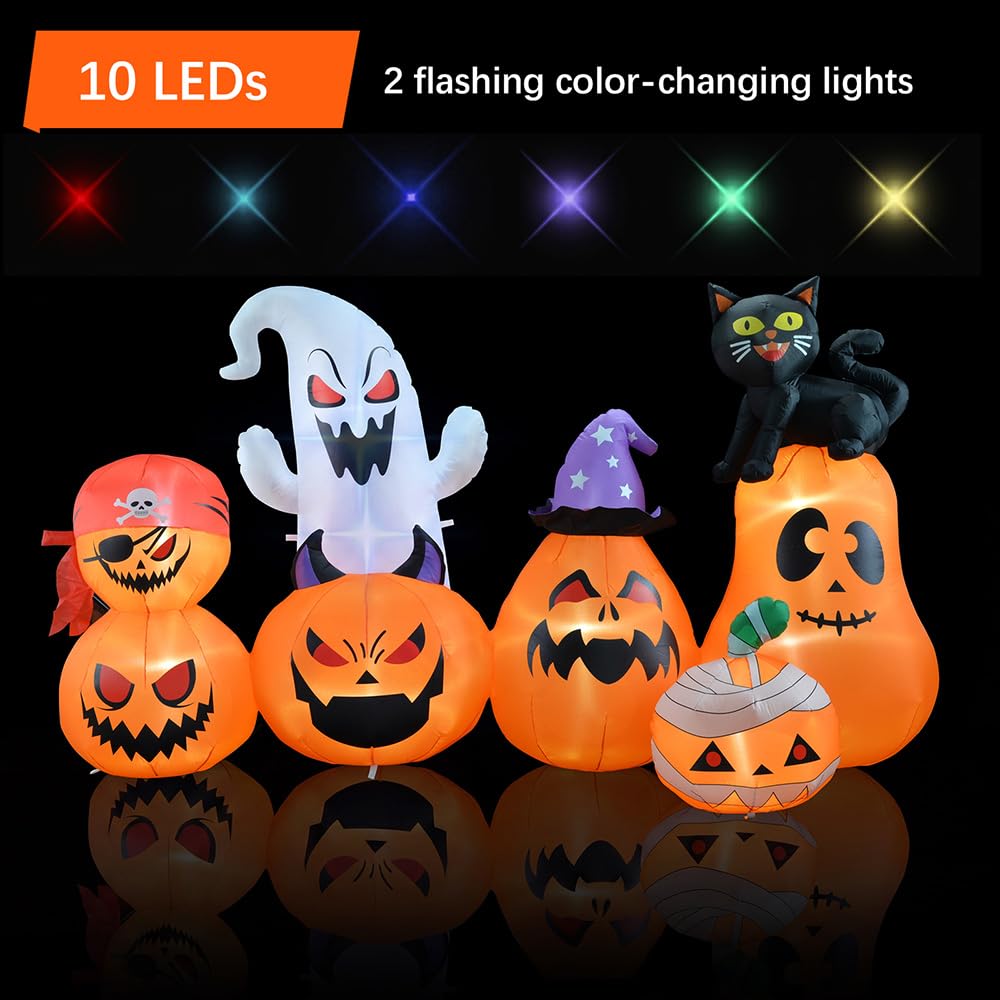 8 FT Inflatable Pumpkin Patch Yard Décor C652