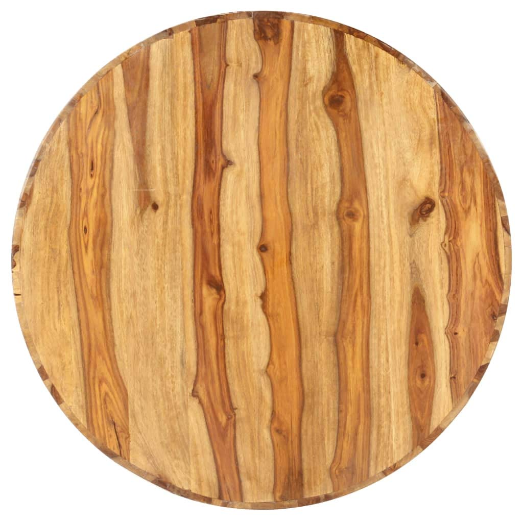 Round Coffee Table 25.6"x11.8" Solid Sheesham Wood I9668