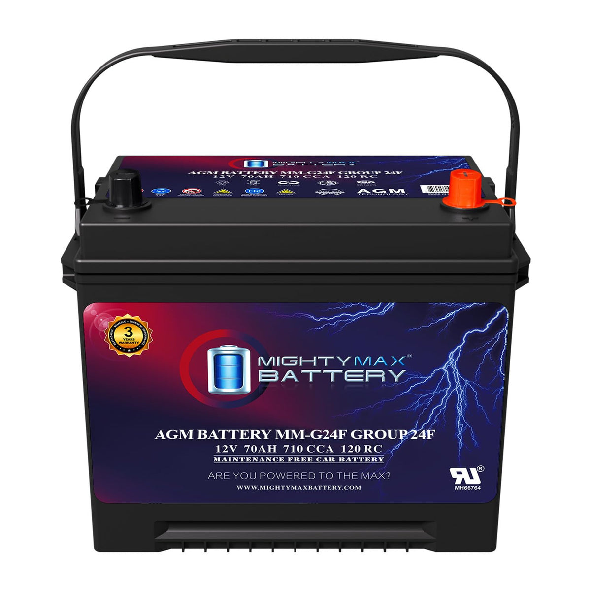 12V 70Ah AGM Replacement Battery F998