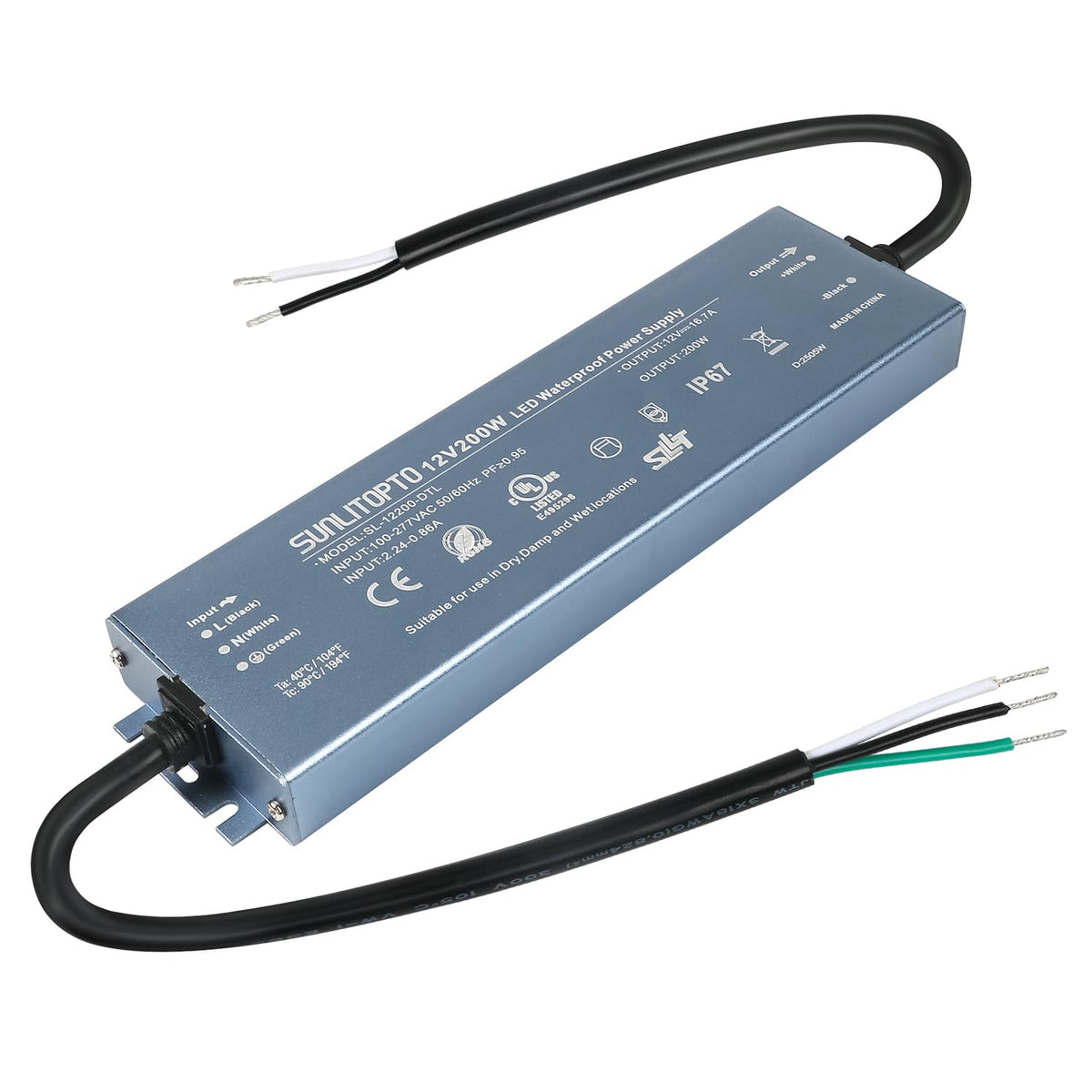 200W IP67 Waterproof LED Driver Power Supply Transformer Y72146