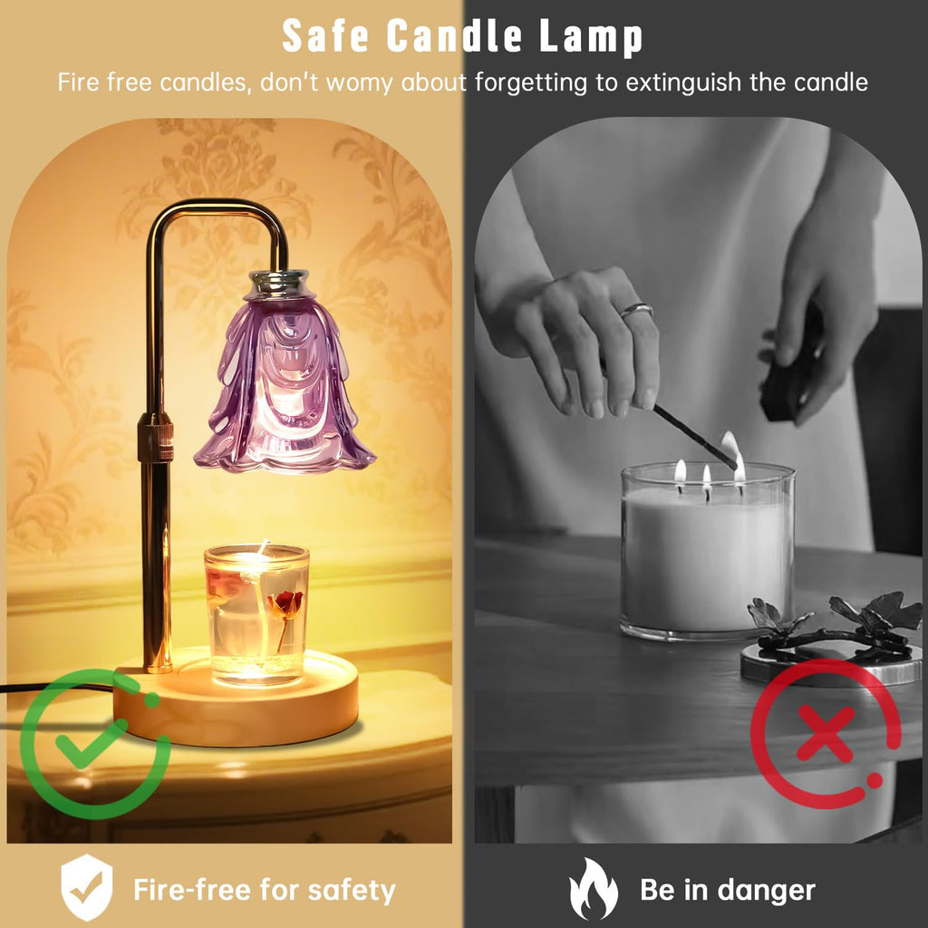 Adjustable Height Dimmable Candle Warmer Lamp with Timer M243800