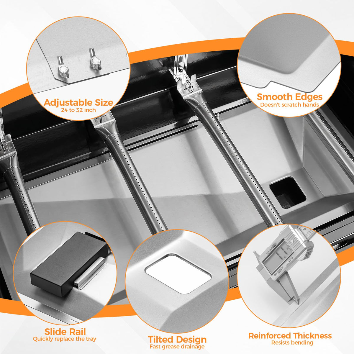 Adjustable Universal Grease Tray with Catch Pan M1657