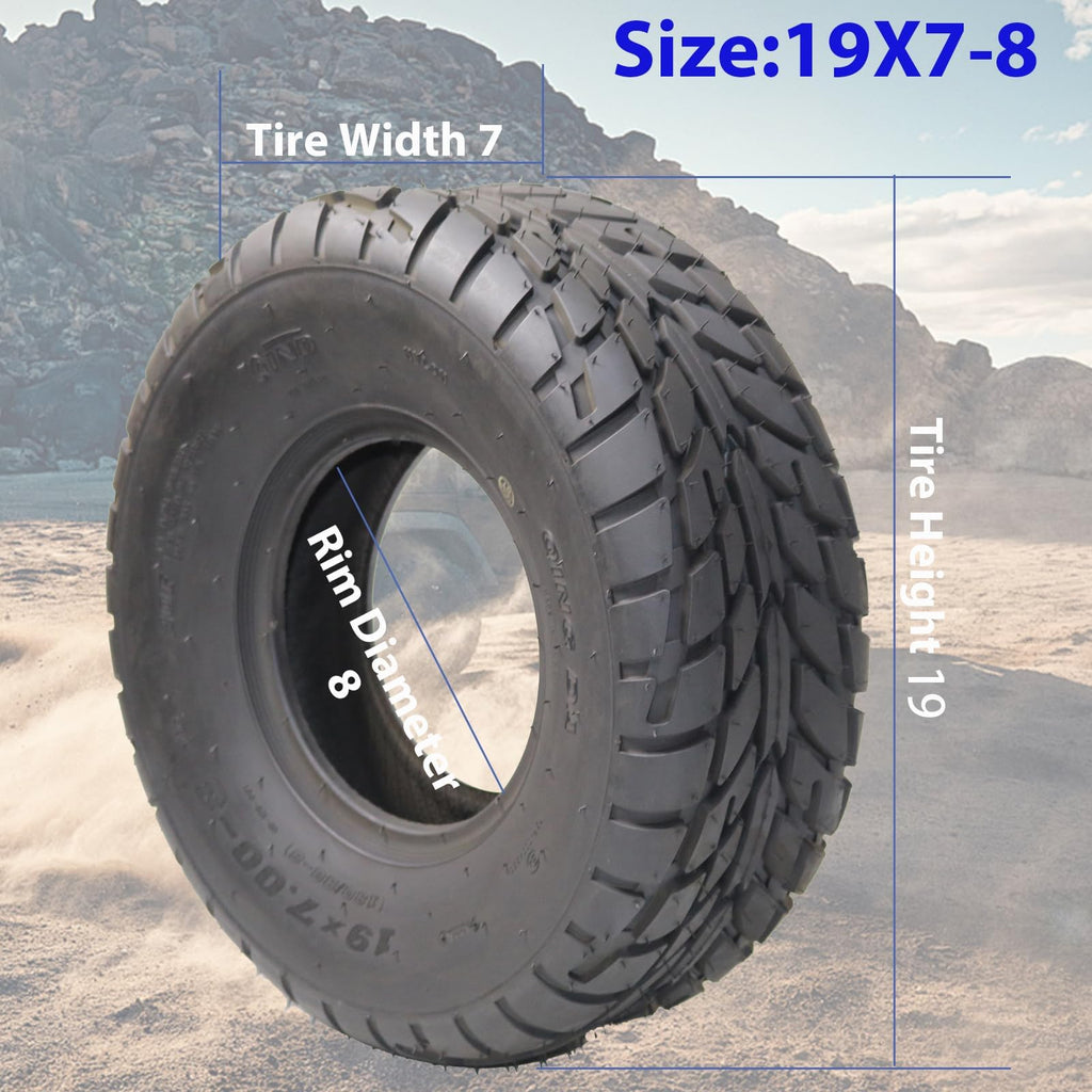19X7-8 4-Ply All Terrain ATV UTV Tire, Pack of 2 E561736