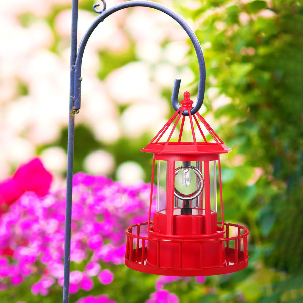Solar Powered Rotating Lighthouse Garden Light Z256025