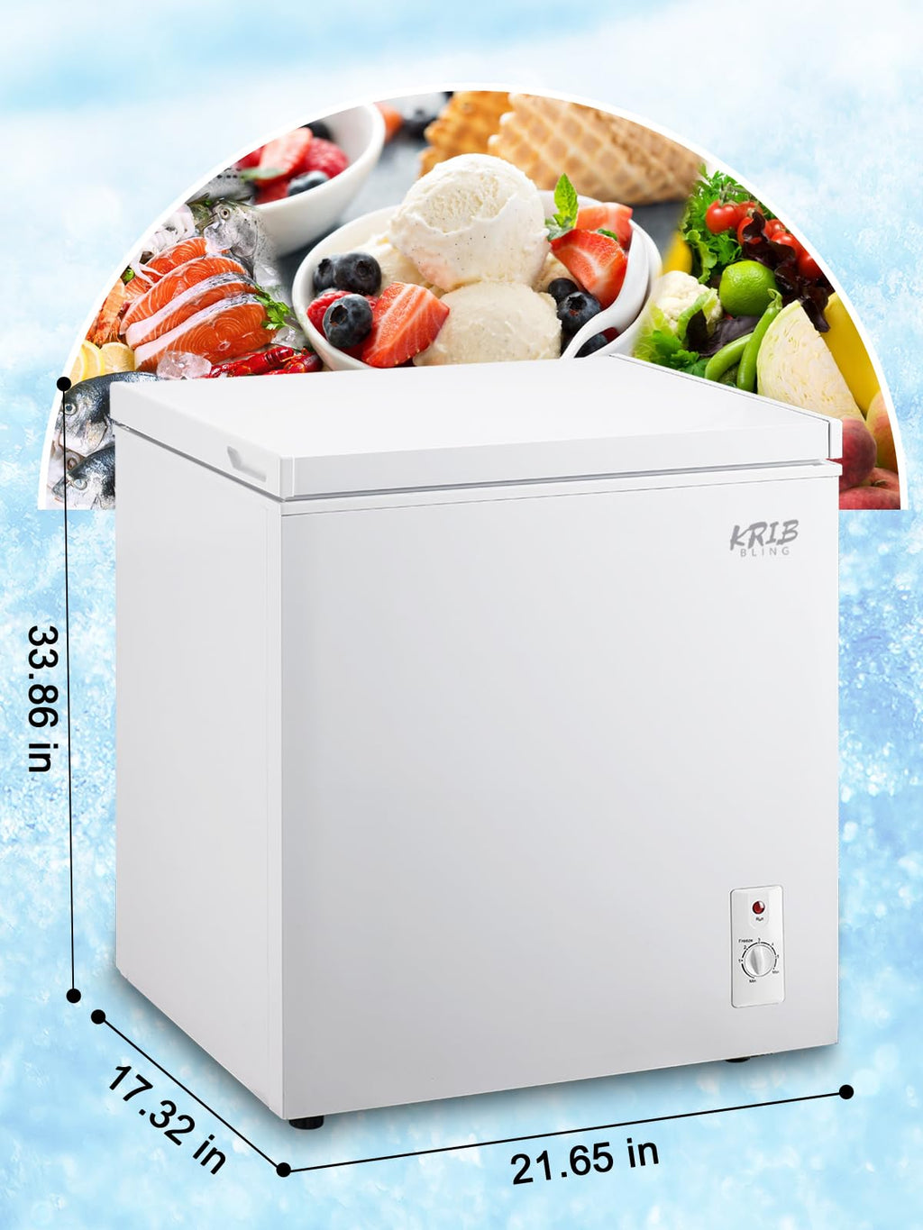 7.0 Cu.Ft White Mini Chest Freezer V61527