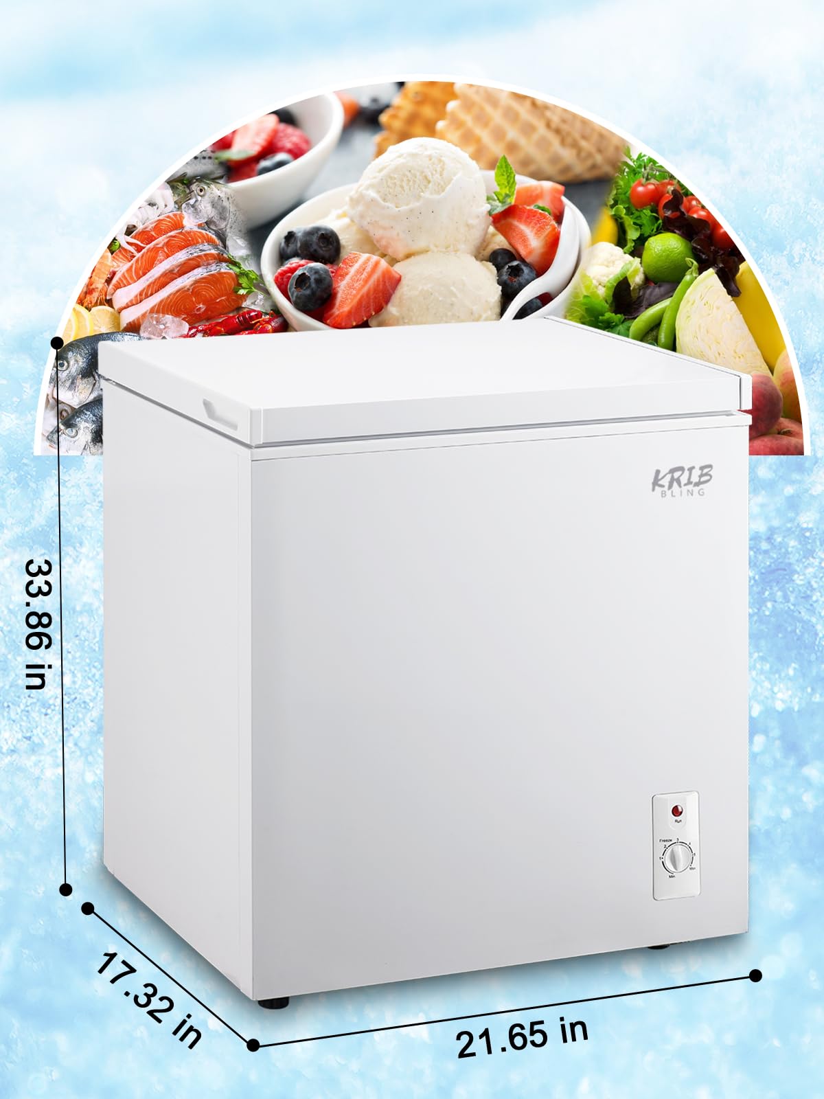 7.0 Cu.Ft White Mini Chest Freezer V61527