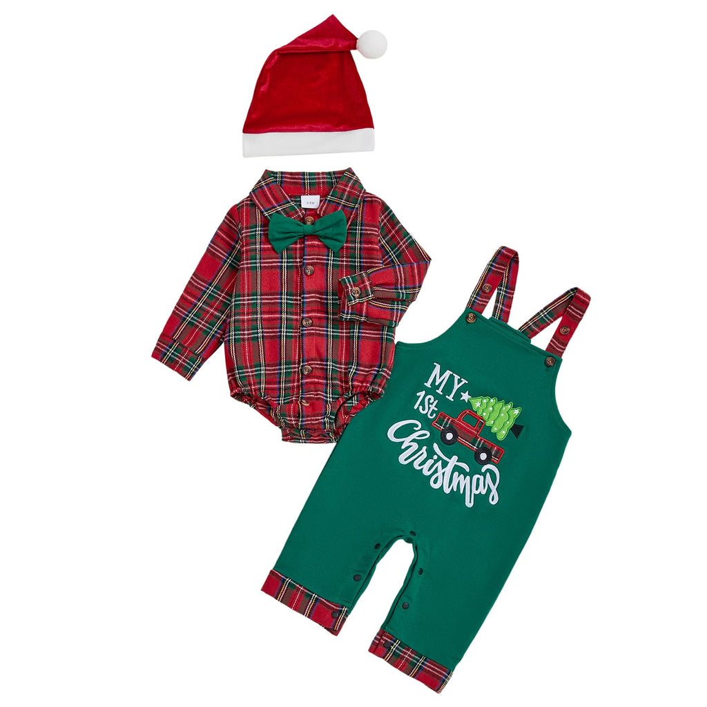 Striped Romper Overalls Pants Set Z36659