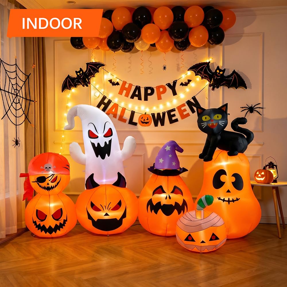 8 FT Inflatable Pumpkin Patch Yard Décor C652