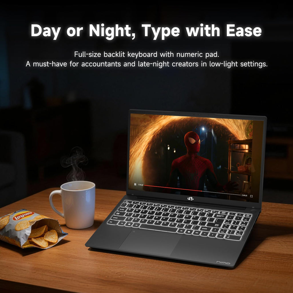 15.6" FHD Laptop, Intel 4 Cores, 8GB RAM, 256GB SSD M371346