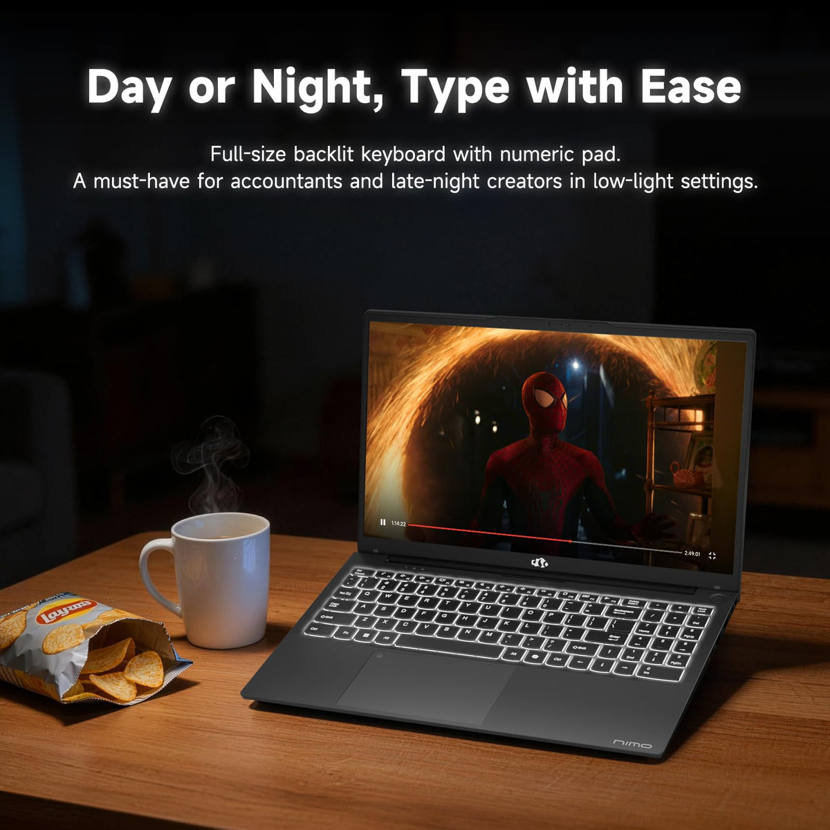 15.6" FHD Laptop, Intel 4 Cores, 8GB RAM, 256GB SSD M371346
