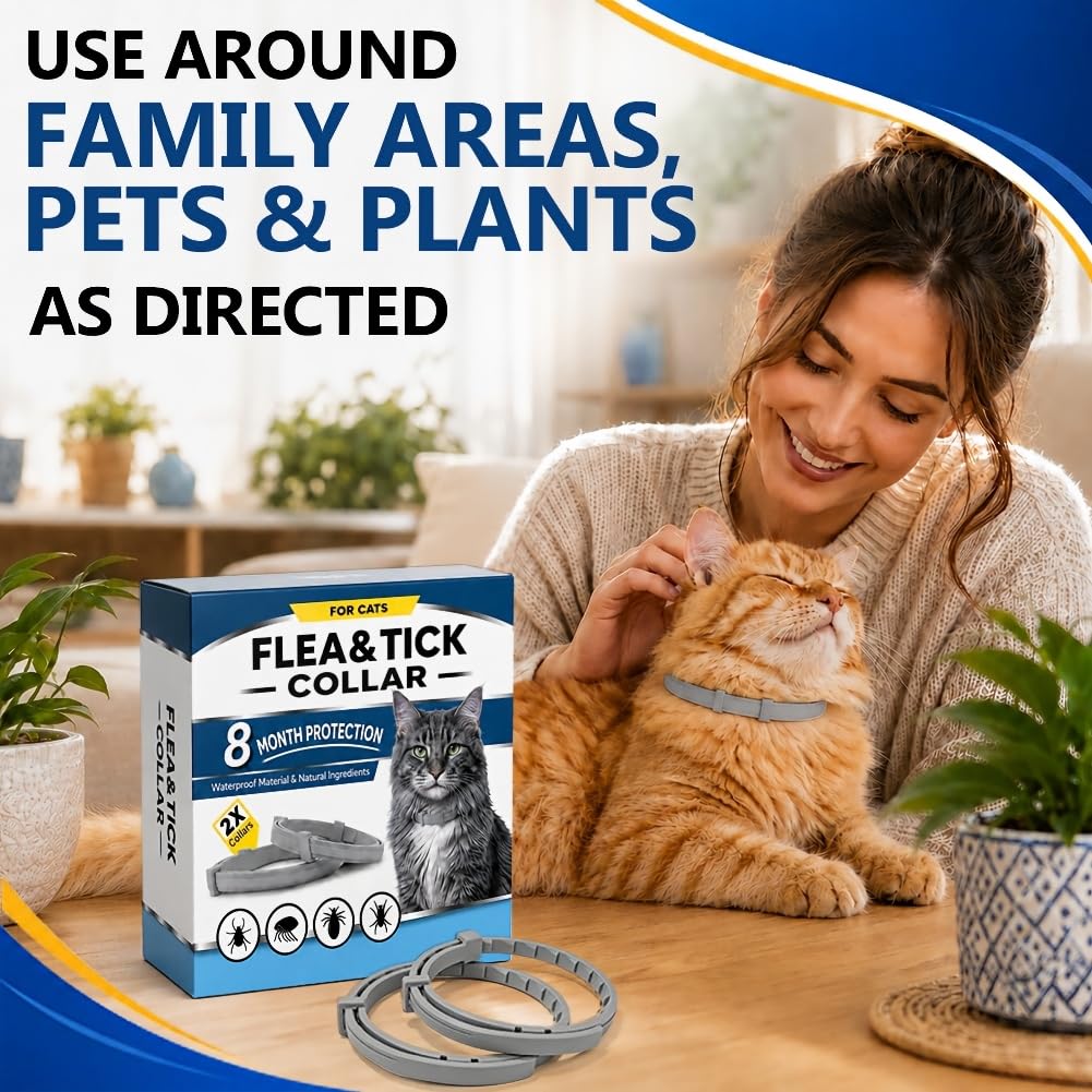 Flea & Tick Collar for Cats 4 Pack J817
