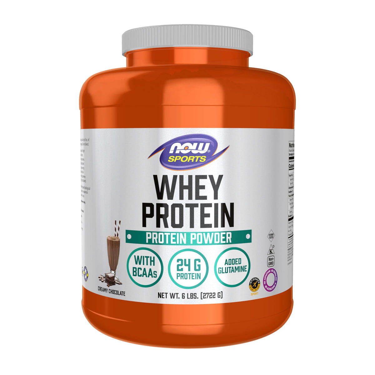 Whey Protein 24 g With BCAAs Creamy Chocolate Flavor 6 lbs D48986