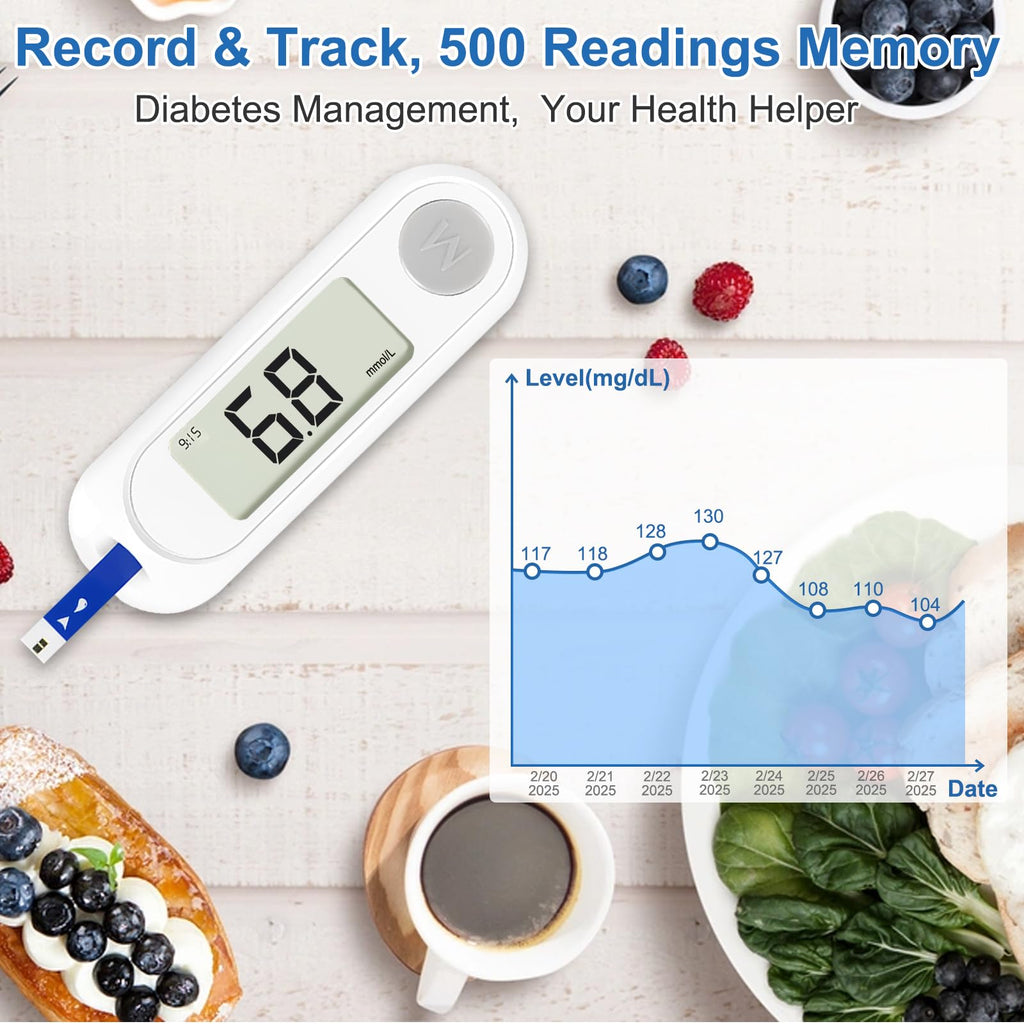 Blood Sugar Monitor Kit with 50 Test Strips & 50 Lancets J428784