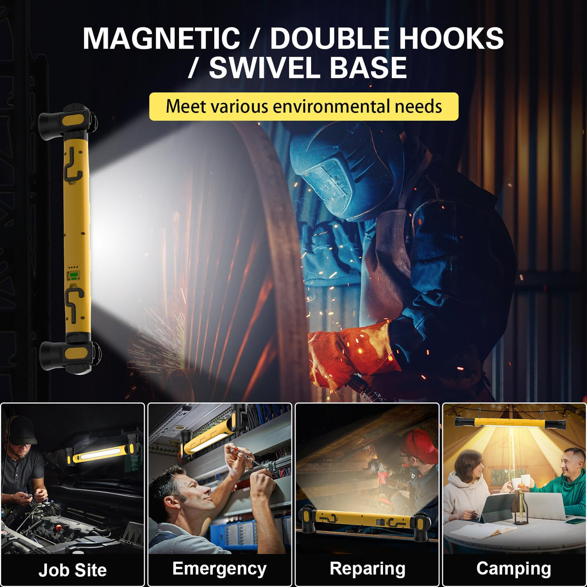 Magnetic Work Light Bar, 6000mAh 3000LM Rechargeable W218