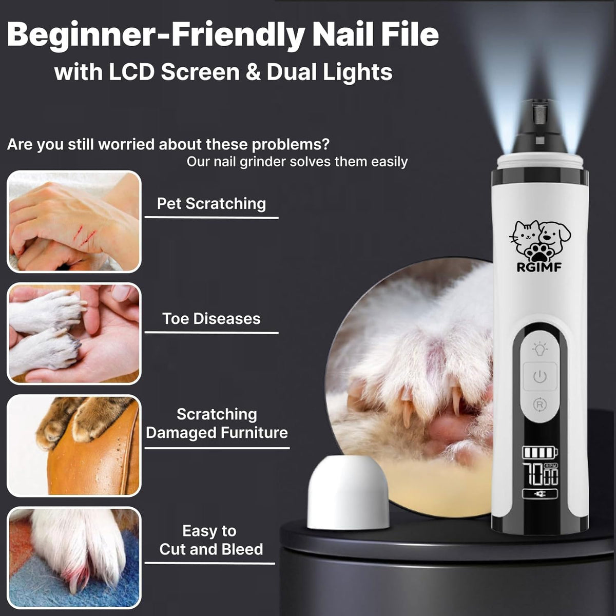 Dog Nail Grinder with Light K24413