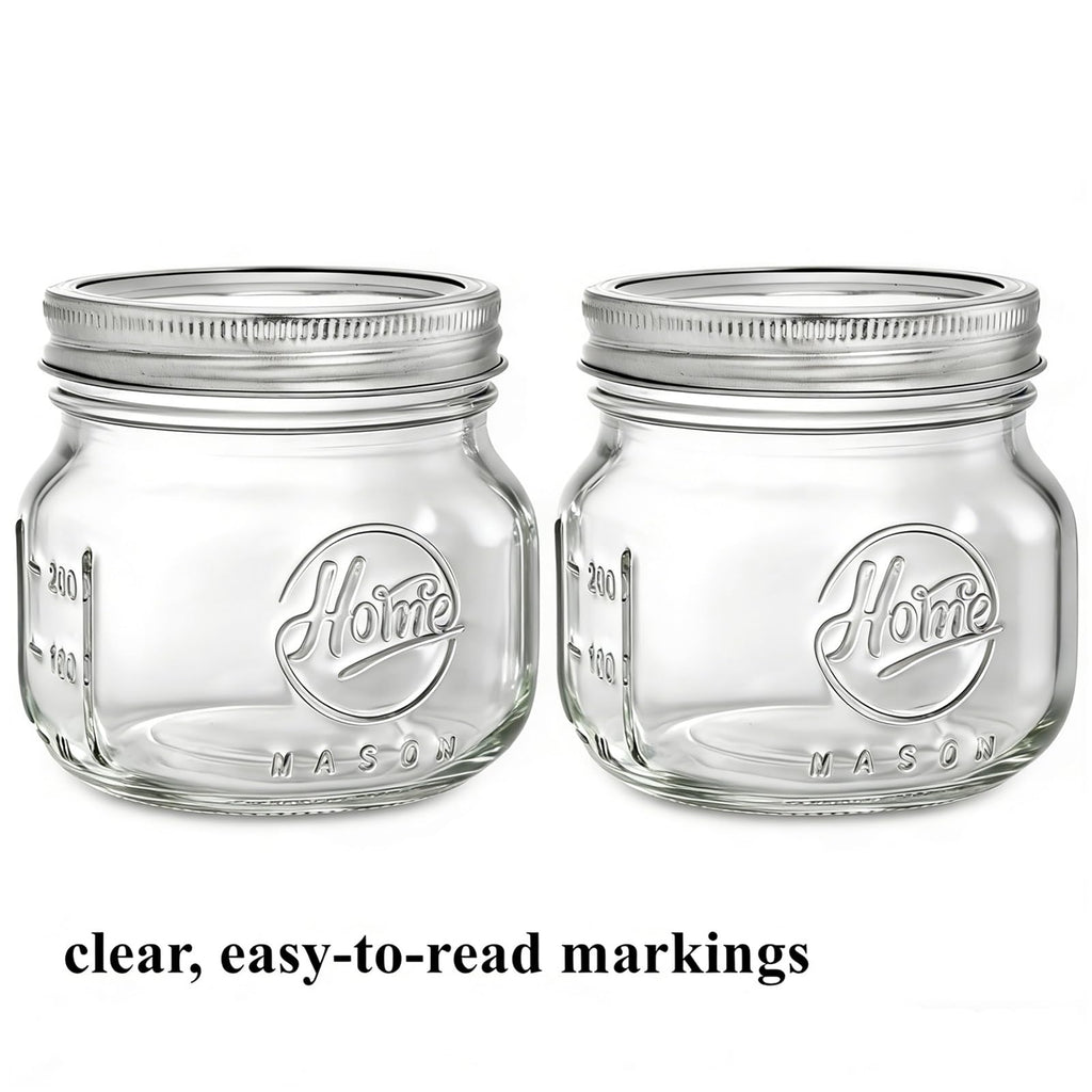 12 Pack 16Oz Wide Mouth Glass Mason Jars with Airtight Lids G507359