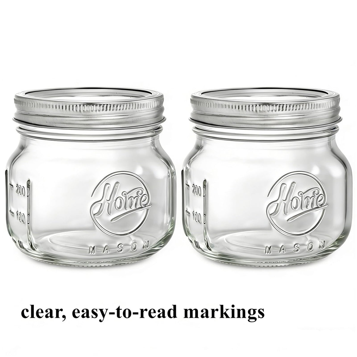 12 Pack 16Oz Wide Mouth Glass Mason Jars with Airtight Lids G507359