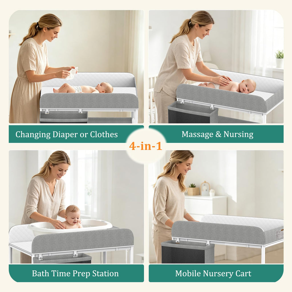 Portable Baby Changing Table with Wheels M121