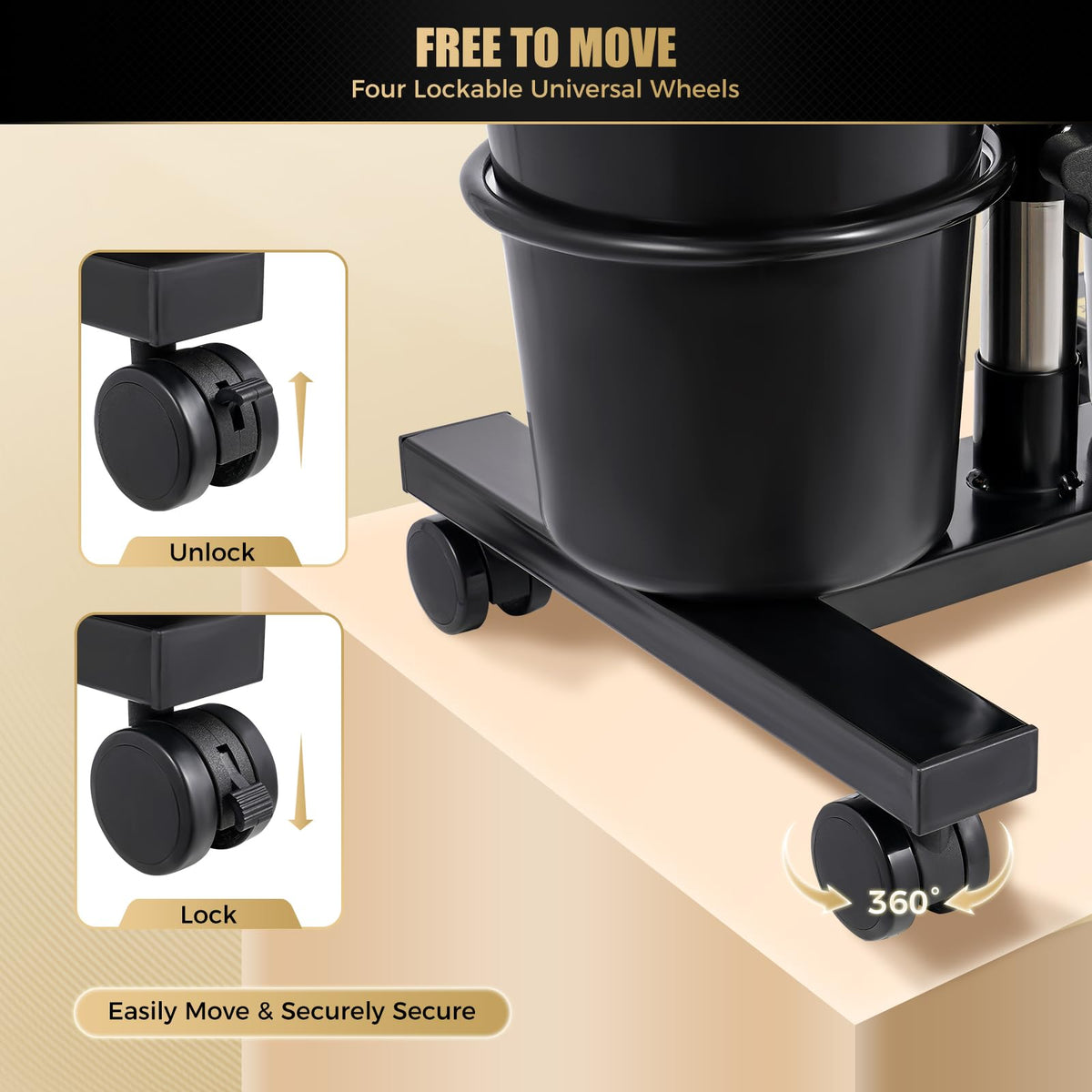 Black Portable Shampoo Bowl with 2 Bucket U455
